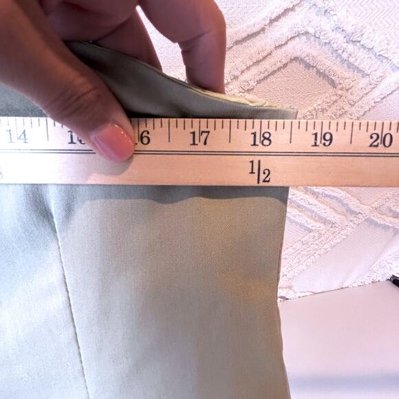 Vintage Light Sage Green Preppy Button Vest Minimalist Tailored Waistcoat SMALL - Picture 7 of 8